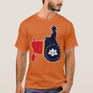 Camiseta Granja agrícola de tractores con bandera de Misisi