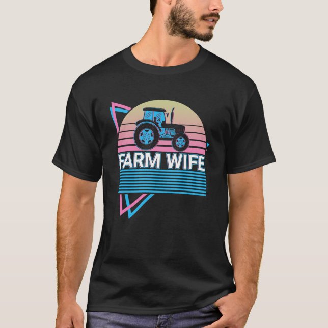Camiseta Granja agrícola retro esposa agrícola (Anverso)