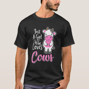Camiseta Granja Agrícola Solo Una Chica Que Ama Las Vacas