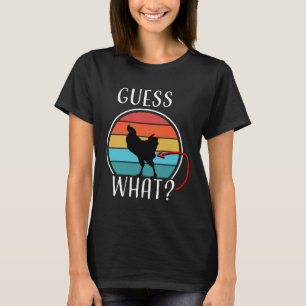 Camiseta Granja animal Adivinen Qué Pollo Blanco 1