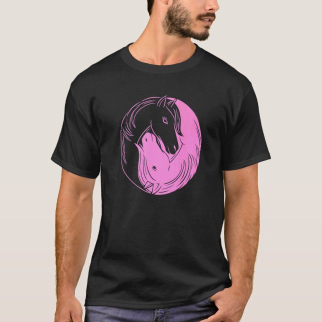 Camiseta Granja Animal Caballo  Cabalgata Abrazo de Caballo (Anverso)