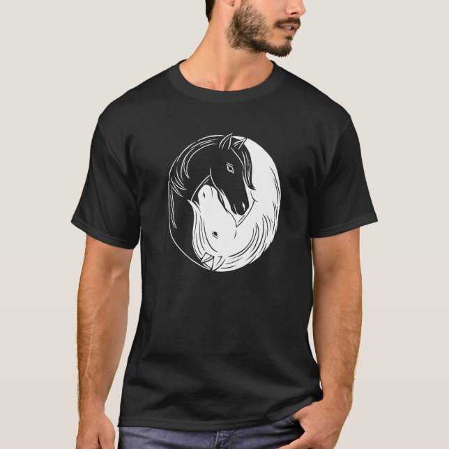 Camiseta Granja Animal Caballo  Cabalgata Abrazo de Caballo (Anverso)