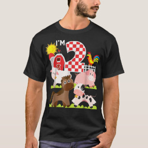 Camiseta Granja Animales Barnyard Segundo Cumpleaños Tengo 