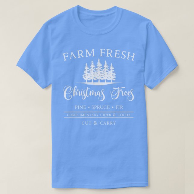 Camiseta Granja Árboles de Navidad frescos (Diseño del anverso)
