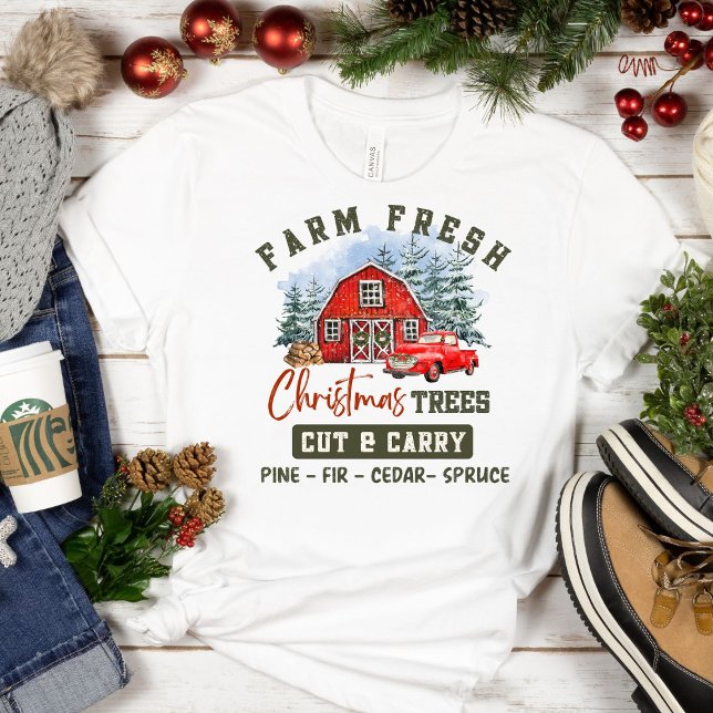 Camiseta Granja Árboles de Navidad frescos (Subido por el creador)