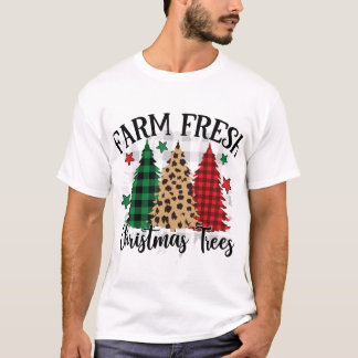 Camiseta Granja Árboles de Navidad frescos