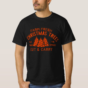 Camiseta Granja Árboles de Navidad frescos, árbol de Navida