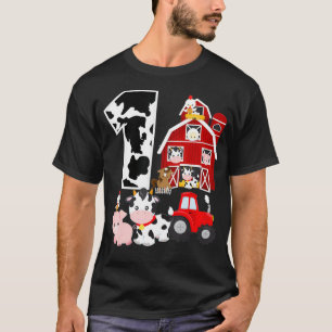 Camiseta Granja Barnyard Tema Cerdo Caballo de Vaca 1er cum