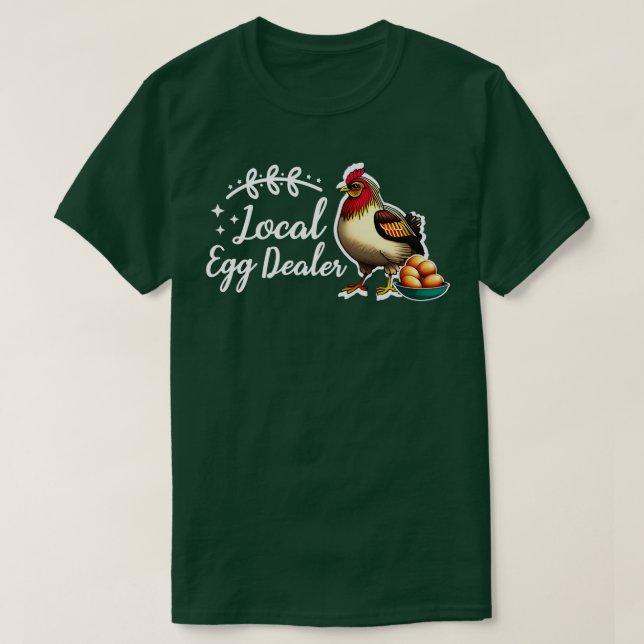 Camiseta Granja blanqueada de pollo divertida para comercia (Diseño del anverso)