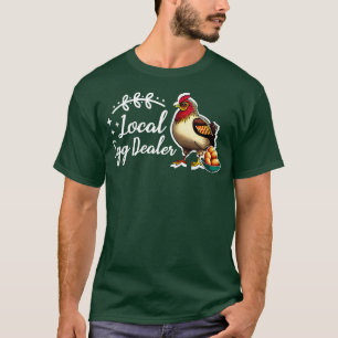 Camiseta Granja blanqueada de pollo divertida para comercia