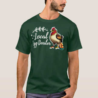 Camiseta Granja blanqueada de pollo divertida para comercia