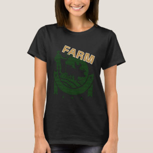 Camiseta Granja Cerdo América Vaca Granjero granero Gallina