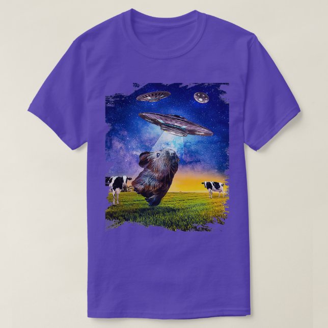 Camiseta Granja Cuta De Secuestro De Ufo De Cerdo De Guinea (Diseño del anverso)