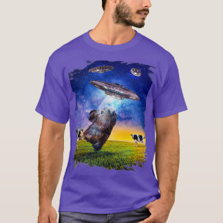 Camiseta Granja Cuta De Secuestro De Ufo De Cerdo De Guinea