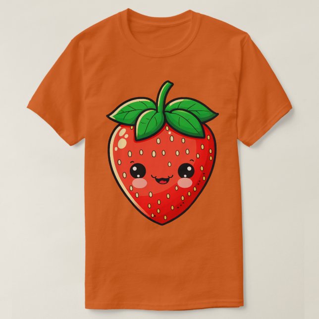 Camiseta Granja Cute Kawaii Strawberry Fruit (Diseño del anverso)