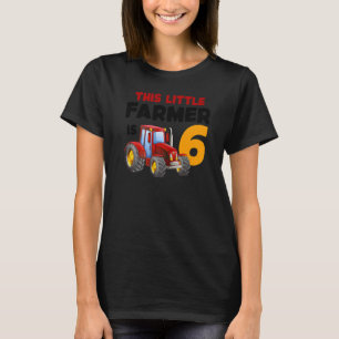 Camiseta Granja de 6 años Tractor de cumpleaños agricultor