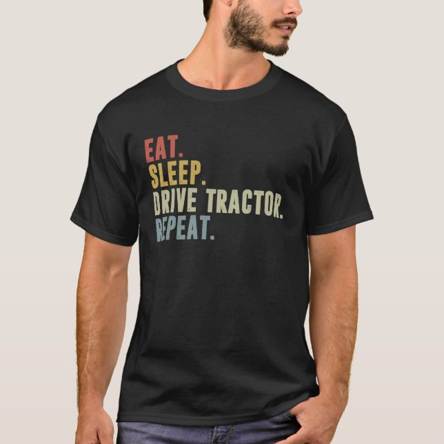 Camiseta Granja de agricultores de tractores de repetición  (Anverso)