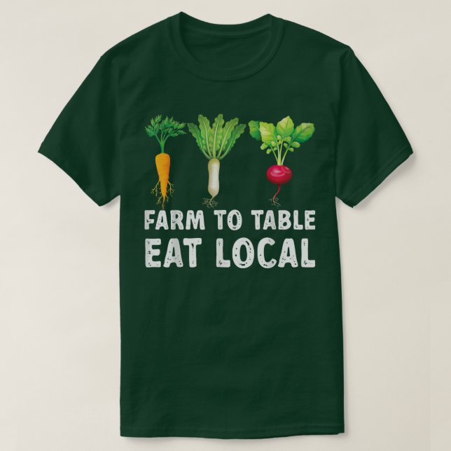 Camiseta Granja De Agricultores Para Comer El Mercado De Ag (Diseño del anverso)