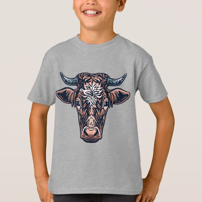 Camiseta Granja de animales amigos vaca (Anverso)