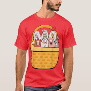 Camiseta Granja de animales conejitos de Semana Santa Chica