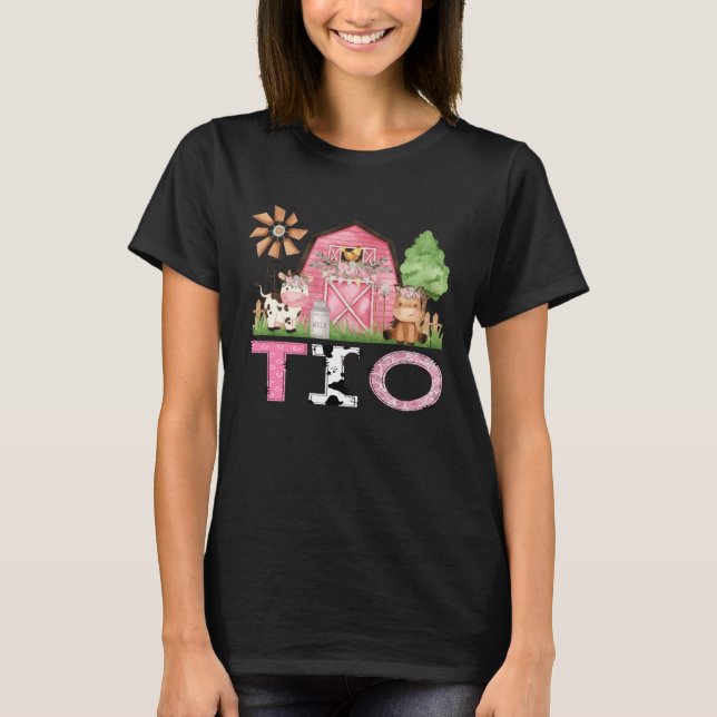 Camiseta Granja de animales de cumpleaños de Tio Pink para  (Anverso)