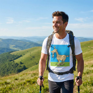 Camiseta Granja De Animales De Dibujos Animados Cabra Sonri
