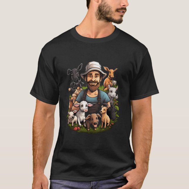 Camiseta Granja de animales de granja ganadera (Anverso)