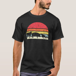 Camiseta Granja de animales de granja retro vaca cerdo poll