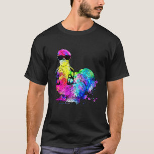 Camiseta Granja de animales de pollo Silkie Pop Retro con a