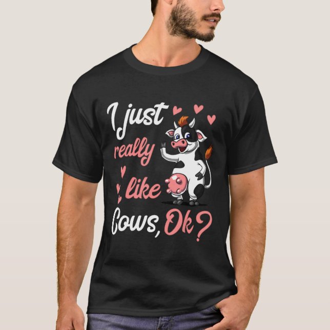 Camiseta Granja de animales de vaca linda (Anverso)