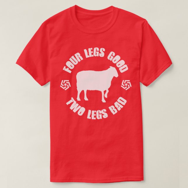Camiseta Granja de animales Orwell Cuatro Piernas Buenas Do (Diseño del anverso)