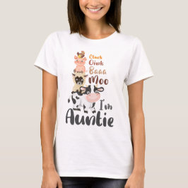 Camiseta Granja de animales Primer cumpleaños de tía