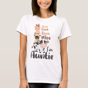 Camiseta Granja de animales Primer cumpleaños de tía