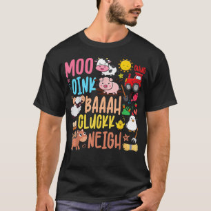 Camiseta Granja de animales suena Oink Baa Neigh Cluck Moo 