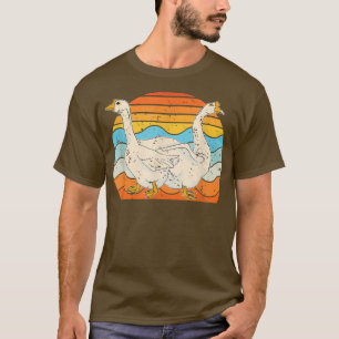 Camiseta Granja de ave animal amante granjero Geese Retro G