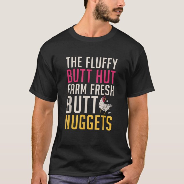 Camiseta Granja de cabaña de nalgas Fluffy fresco pero nugg (Anverso)