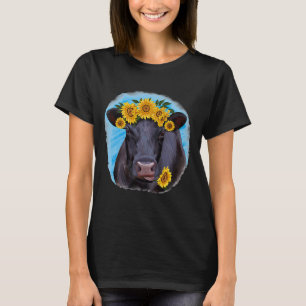 Camiseta Granja de campo occidental: Vaca negra Angus Cow S