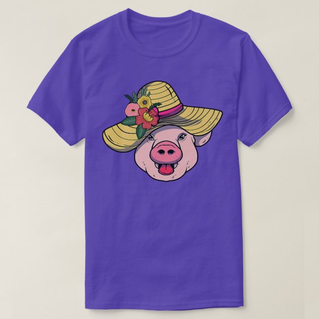 Camiseta Granja de cerdo - Gorra de flores Granjero de lech (Diseño del anverso)