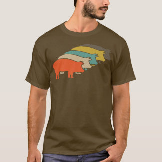 Camiseta Granja de cerdos de cerdo retro premium 4763