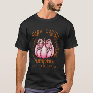 Camiseta Granja de cosecha fresca calabaza de cosecha de ca