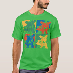 Camiseta Granja de cría Animal Lover Cow Agricultor Pop Art