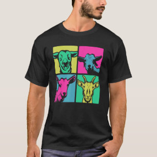 Camiseta Granja de cría Animal Pop Goat Farmer Goat