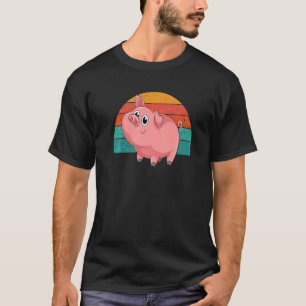 Camiseta Granja de cría de animales Ganadería lechón retro 