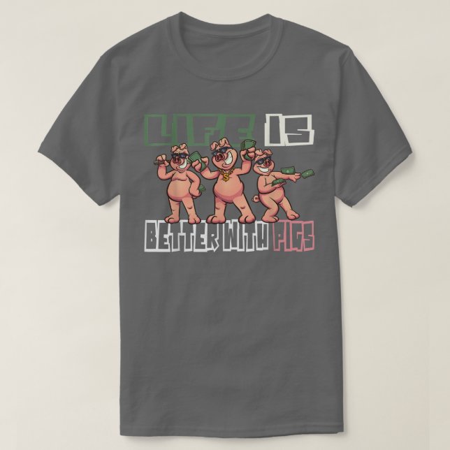 Camiseta Granja de cría de cerdos de cerdo (Diseño del anverso)