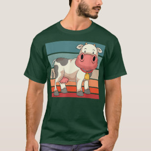 Camiseta Granja de cría Retro Cow Lover