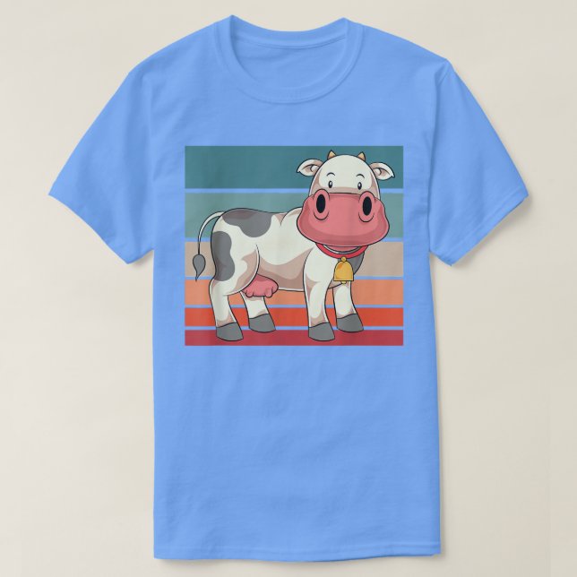 Camiseta Granja de cría Retro Cow Lover (Diseño del anverso)