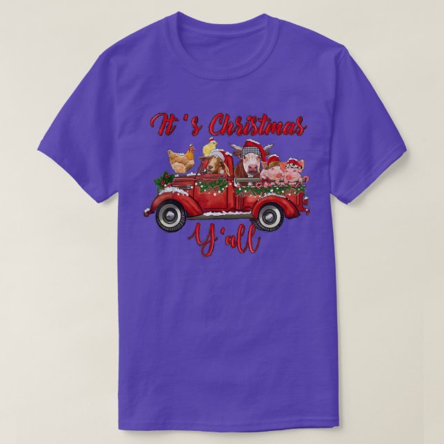 Camiseta Granja de cría roja Chica de granjeros es cristian (Diseño del anverso)
