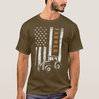 Camiseta Granja de cultivo con bandera estadounidense