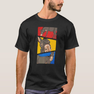 Camiseta Granja de Donkey Granjero Granjero de Animales Pop