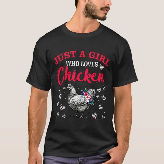 Camiseta Granja de flores de pollo (Anverso)